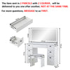 Dressing Table Vanity Makeup Desk With LED Mirror And Stool 7 Drawers