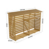 Double Bay Outdoor Garden Wooden Log Store Firewiid Storage Shed Slatted Rack