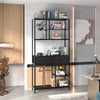 Heavy Duty Tall Wooden Freestanding Bookcase Storage Unit Deep Shelf with Drawer