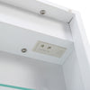 Dimmable LED Bathroom Mirror Cabinet Touch Switch Antifog Demister Shaver Socket