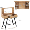 2-in-1 Vanity Desk Large/Small Tabletop-Natural