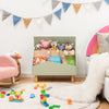 Kid Toy Storage Chest Bookcase Wooden Toy Box Flip-Top Storage Organizer Bins