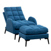 Occasional Adjustable Velvet Armchair Lazy Recliner Sleeper Sofa With Footstool