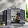 XLarge Grey 8.5 ft x8 ft Apex Garden Shed Tool Storage House Bike Shelter Metal
