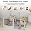 Large Acrylic Dog Playpen Kennel Whelping Pen Box Anti-anxiety Pet Barrier Fence