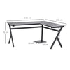 L-Shaped Corner Computer Desk Laptop Workstation PC Table Home Office With CPU S