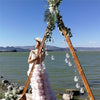 Wooden Wedding Arch Triangle Flower Rack Backdrop Stand Celebration Party