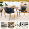 Upholstered Dining Chair Set of 2 Velvet Modern Chair w/Backrest-Grey