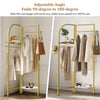 Heavy Duty Garment Rack Double Gold Adjustable Clothes Rail Stand Corner Display