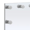 Modern White Dressing Table 6 Drawers with LED Lights Mirror Bedroom Makeup Desk