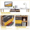 Computer Desk for Two Person 2 in 1 Double Writing Study Workstation 3 Drawers