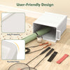Foldable Storage Box Rolling Yoga Mat Storage Basket w/4 Wheels-White