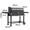 Barbecue Smoker Charcoal Outdoor Stove Built in Grill Thermometer BBQ Cooking