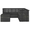 6 Piece Garden Pallet Lounge Set Solid Pinewood Dark Grey
