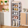 Stackable Shoe Rack Plastic Compact Hallway 4/5/6/7Tier Shoe Storage Shelf Stand