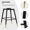 2x Swivel Bar Stools Velvet Metal Legs Breakfast Stools Kitchen Padded Chairs
