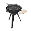 2 IN 1 Garden Charcoal BBQ Grill Fire Pit W/ Swivel Grill Handle & Cutting Board