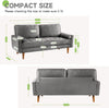 Modern Vesgantti 2 3 Seater Sofa 176cm with 2 Bolster Pillows & Wooden Legs New