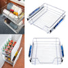 Kitchen Pull Out Drawer Cabinet Glide Organizer Metal Wire Storage Basket Shelf