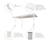 White Garden Veranda Car port Canopy Pergola Aluminium Lean to Wall 10ft x 16ft