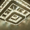 20-100cm Flush Mount Modern Square Ceiling Chandelier Crystal Light Lamp Pendant