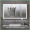 Extra Large Illuminated Bathroom Mirror Wall Mounted Touch Mirror with Demister