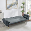 Grey Sofa Bed 3 Seater Faux Suede Click Clack - Jenna