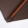 Wooden Patio Umbrella Parasol Garden Outdoor Sunshade 6 Ribs Brown UK