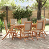 7 Piece Garden Dining Set Solid Wood Acacia and I5A9