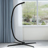 Large Garden Hammock Chair Stand Only Heavy Duty Metal C-Stand Indoor or Outdoor