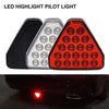 Universal F1 Style Triangle 19 LED Rear Stop Tail 3rd Brake Strobe Light UK