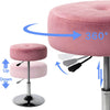 Swivel Dressing Table Stool Chair Velvet Makeup Padded Bedroom Adjustable Height