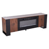 70inch Living Room TV Stand With 36in Electric Fireplace Fire Stove Unit Cabinet