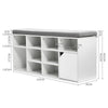 Hallway Shoe Cabinet Storage Cupboard Footwear Stand Rack Entryway Padded Seat