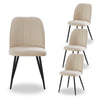 Set of 2,4,6 Velvet Suede Dining Chairs Upholstered seat Ergnomic with Metal Leg