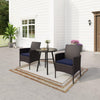 Outdoor Furniture Coffee Table Patio Furniture Garden Metal Table Rattan Chairs