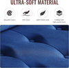ELEGANT Blue Velvet Sofa Bed Modern 3 Seater Click Clack Luxury Sofas Settee