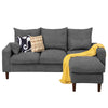 Modern L-Shaped Corner Sofa 2 3 Seater Armchair Couch With Footstool