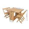 Corona Butterfly Folding Drop Leaf Dining Set Dining Table with 4 Chairs Kitchen