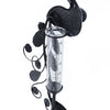 Outdoor Solar Peacock Stake Light with Rain Gauge Art Iron LED Pathway Lawn Lamp