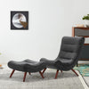 Velvet/Linen Shell Wing Back Upholster Accent Armchair Sofa Cushion Footstool UK