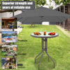 Patio Bistro Round Coffee Table Metal Frame Garden Dining Tables Outdoor Indoor