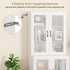 Kitchen White 178 cm Tall Cupboard Pantry Cabinet w/4 Transparent Doors