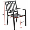 Garden Chairs Patio Chair Set of 2 Stackable Metal Chairs Outdoor Furniture UK