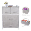 Storage Cabinet Drawers Fabric Metal Frame Sofa Side Bedroom Nightstand Bedside