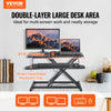 VEVOR Stand Up Desk Converter Standing Sit Desk Workstation Adjustable Height