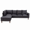 L-Shaped Corner Sofa, Sectional Couch with Built-in USB Port Chaise