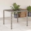 Garden Table Glass Dining Table Steel Frame Side Table Patio Garden Table N0T8