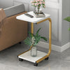 MDF Marble Top & Gold/Black Metal Frame Side Sofa End Coffee Table Bedside Desk