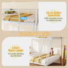 Single Top & Double Bottom Bunks with Safety Guardrail 198 x 141 x 160 cm-White